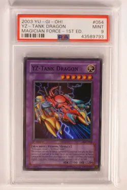 YuGiOh YZ-Tank Dragon MFC-054 1st Edition Magician's Force PSA 9 Mint - Image 1