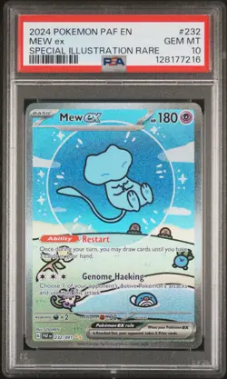 Pokemon Mew EX Bubble Mew PSA 10 Gem Mint 232/091 Sir SV Paldean Fates English - Image 1
