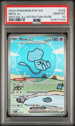 Pokemon Mew EX Bubble Mew PSA 10 Gem Mint 232/091 Sir SV Paldean Fates English - Image 1