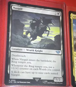 MTG Nazgul Lord Of The Rings 0332 Uncommon + Elven Chorus + Aragorn, The Uniter - Image 2