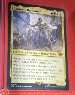 MTG Nazgul Lord Of The Rings 0332 Uncommon + Elven Chorus + Aragorn, The Uniter - Image 3