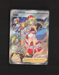 Irida GG63/GG70 Crown Zenith Galarian Gallery Full Art Pokemon Card NM - Image 1