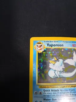 Pokemon TCG Vaporeon Jungle Holo Card 12/64 Unlimited Rare LP Condition - Image 2