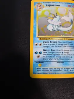 Pokemon TCG Vaporeon Jungle Holo Card 12/64 Unlimited Rare LP Condition - Image 3