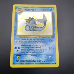 Pokemon TCG Vaporeon Jungle Holo Card 12/64 Unlimited Rare, LP Condition - Image 1