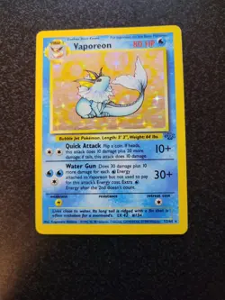 Vaporeon - 12/64 - Pokemon Jungle Unlimited Holo Rare Card WOTC LP - Image 1