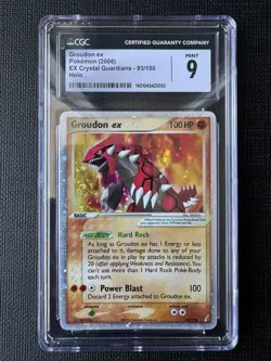 2006 Pokemon EX Crystal Guardians Groudon EX 93/100 PSA 9 holo - Image 1