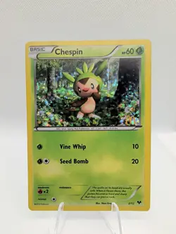 Chespin 2/12 McDonalds Promo 2013 Holo Rare Pokemon Card - Image 1