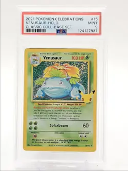 VENUSAUR 2021 POKEMON CELEBRATIONS CLASSIC HOLO RARE 15/102 PSA 9 Q0004 - Image 1