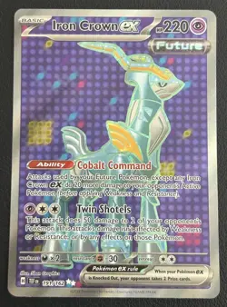 Iron Crown ex 191/162 Temporal Forces Ultra Rare Full Art Pokemon TCG Card NM - Image 1