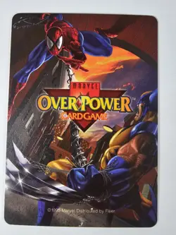 OverPower Marvel IQ 1996 Spider-Man Symbiote Costume Character Card Very Rare NM - Image 2