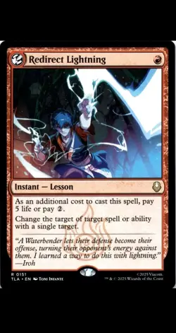 Magic: The Gathering Redirect Lightning TLA #0151 Rare Instant Red Avatar Card - Image 1