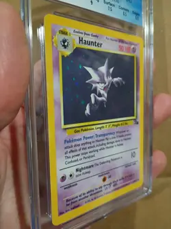 CGC 8 NM/Mint Haunter Pokemon Fossil Unlimited Holo 6/62 - Image 2