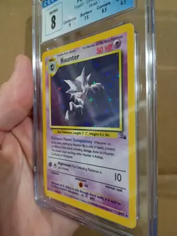 CGC 8 NM/Mint Haunter Pokemon Fossil Unlimited Holo 6/62 - Image 3