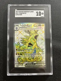 Pokemon TCG: Obsidian Flames 211/197 Tyranitar EX Ultra Rare SGC 10 GEM MINT - Image 1