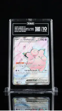 TAG 10 2025 POKEMON SVP EN-SV BLACK STAR PROMO #195 LILLIE'S CLEFAIRY EX TAG 10 - Image 1