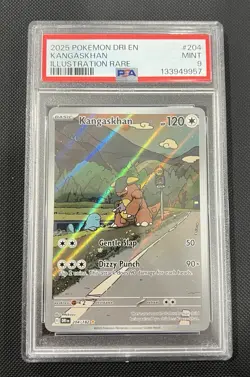 2025 Pokemon Destined Rivals Kangaskhan 204/182 PSA 9 Mint Illustration Rare - Image 2