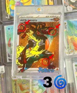 Pokemon TCG Mega Lucario EX 179/132 SIR Mega Evolutions Hand Draw ✍ DIY 🌀 - Image 3