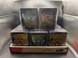 Pokemon TCG 2025 Stack ‘Em High Stacking Tins (8 Tins) 24 Packs 16 Stickers FS - Image 1