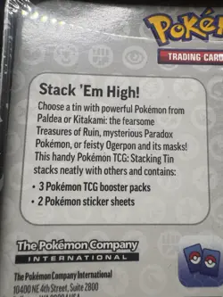 Pokemon TCG 2025 Stack ‘Em High Stacking Tins (8 Tins) 24 Packs 16 Stickers FS - Image 4