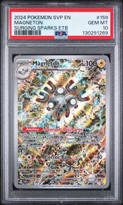2024 POKEMON SVP EN-SV BLACK STAR PROMO #159 MAGNETON PSA 10 - Image 1