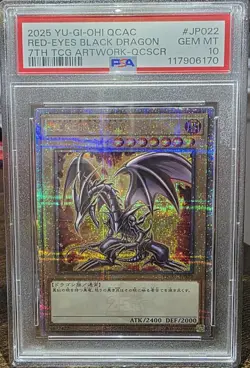 PSA 10 2025 YU-GI-OH! QCAC-QUARTER CENTURY #JP022 RED-EYES BLACK DRAGON 1ED - Image 2