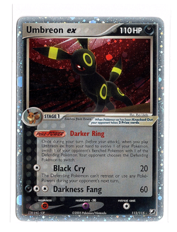 2005 Pokemon EX Unseen Forces Umbreon EX 112/115 Rare Holo Foil - Image 1