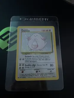 Pokemon Card Chansey 3/102 Holo Rare Near Mint / LP Base Set Original 1999 WOTC - Image 1