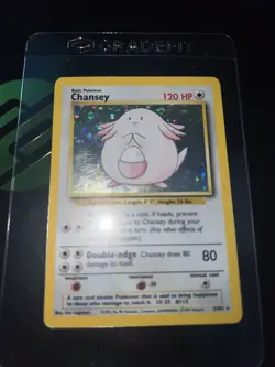 Pokemon Card Chansey 3/102 Holo Rare Near Mint / LP Base Set Original 1999 WOTC - Image 4
