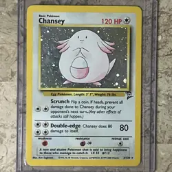 Chansey 3/102 Holo Rare Base Set Pokemon Card 1999 WOTC NEAR MINT/MINT - Image 1