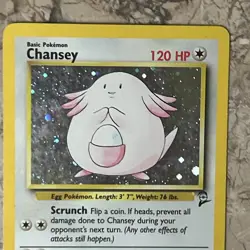 Chansey 3/102 Holo Rare Base Set Pokemon Card 1999 WOTC NEAR MINT/MINT - Image 3
