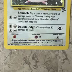 Chansey 3/102 Holo Rare Base Set Pokemon Card 1999 WOTC NEAR MINT/MINT - Image 4