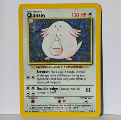 Chansey 3/102 Base Set Holo Rare 1999 WOTC Vintage Pokemon Card - LP/MP - Image 1