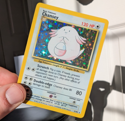 Chansey 3/102 Base Set Holo Rare 1999 WOTC Vintage Pokemon Card - LP/MP - Image 4