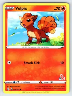 Vulpix 029/264 Battle Academy Cinderace Deck Pokemon Card Promo Rare - Nm/Vlp - Image 1