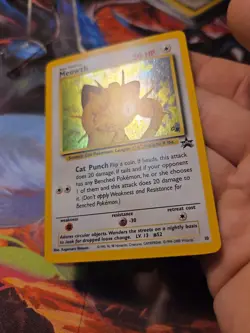 Pokemon TCG Meowth Black Star Promo Holo Card MP MINOR DAMAGE - Image 5