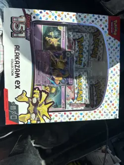 Pokemon TCG Scarlet and Violet - 151 Alakazam ex Collection Box - 4 Packs 820650855269 - Image 1
