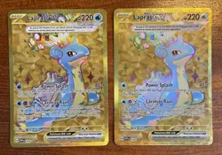 2 x Pokemon Card Lapras EX SVP 164 Terapagos UPC Black Star Promo Eng NM Foil - Image 1