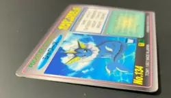 Vaporeon Pokemon scratch card TOMY No134 F/S Japanese back less scratched Rare - Image 2