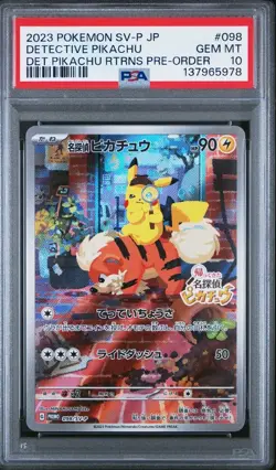PSA 10 GM Pokemon Pikachu 098/SV-P Detective Pikachu Returns Promo Japanese - Image 1