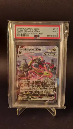 Pokemon Rayquaza Vmax 218/203 Alternative Art Secret English Evolving Skies PSA9 - Image 1