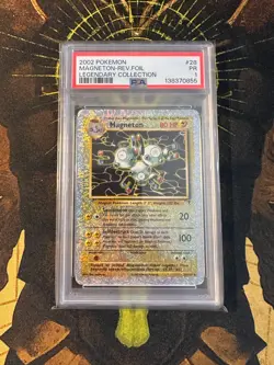 Pokemon Magneton 28/110 Legendary Collection Reverse Holo PSA 1 - Image 1