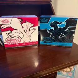 Pokemon Center Scarlet Violet Black Bolt and White Flare ETBs TCG - Image 1