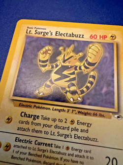 Pokemon Lt. Surge's Electabuzz 27/132 Gym Heroes Excellent Condition - Image 3