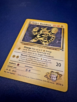 Pokemon Lt. Surge's Electabuzz 27/132 Gym Heroes Excellent Condition - Image 4