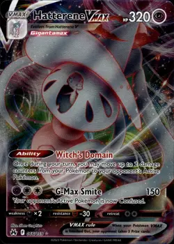 Pokemon TCG Hatterene VMAX 066/159 SWSH Crown Zenith Near Mint - Image 1