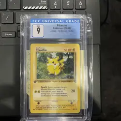 Pikachu Pokemon Jungle 1st Edition 60/64 1999 Graded Mint CGC 9 - Image 1