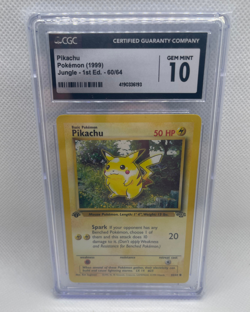 1999 Pikachu 60/64 Jungle 1st Edition - CGC 10 GEM MINT - Image 1