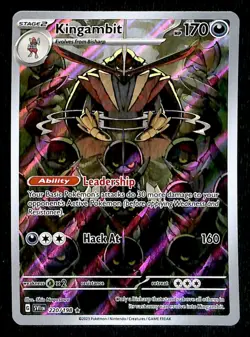 Kingambit Illustration Rare Scarlet & Violet Base 220/198, NM Pokemon Card - Image 1
