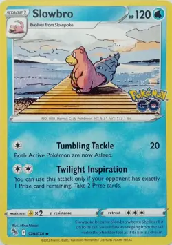020/078 SLOWBRO | UNCOMMON | POKEMON GO POKEMON CARD - Image 1